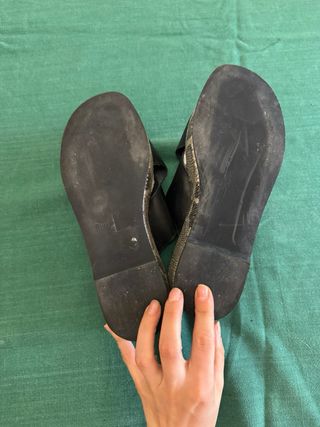 Sandalias de plataforma de piel