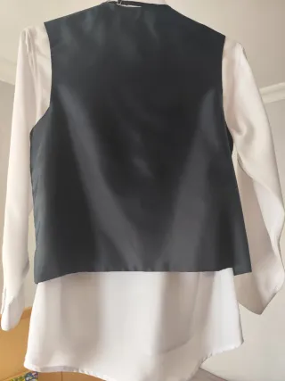 Chaqueta comunión azul con camisa y corbata