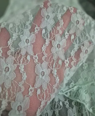 Top crop encaje verde agua Talla L