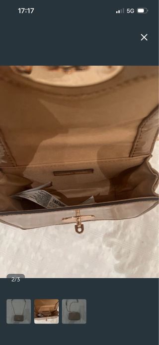 Bolso Mango Marrón/Beige