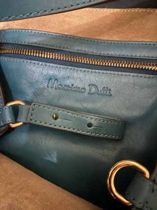 Bolso piel Massimo Dutti Petróleo Nuevo