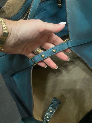 Bolso piel Massimo Dutti Petróleo Nuevo
