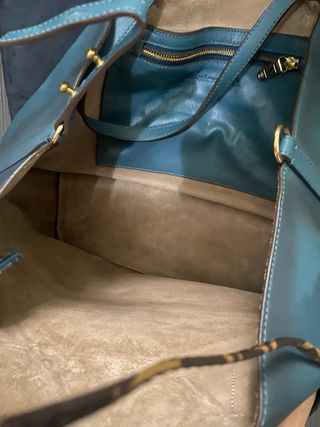 Bolso piel Massimo Dutti Petróleo Nuevo