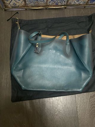 Bolso piel Massimo Dutti Petróleo Nuevo