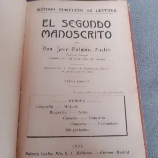 ANTIGUO Y PRECIOSO LIBRO DE TEXTO DE 1932