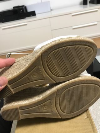 Sandalias cuña Viguera piel y esparto T.37