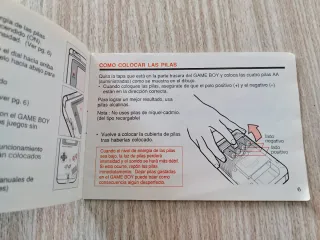 MANUAL DE CONSOLA NINTENDO GAME BOY CLASICA ERBE