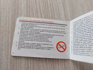 MANUAL DE CONSOLA NINTENDO GAME BOY CLASICA ERBE
