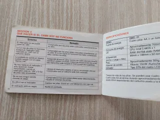 MANUAL DE CONSOLA NINTENDO GAME BOY CLASICA ERBE