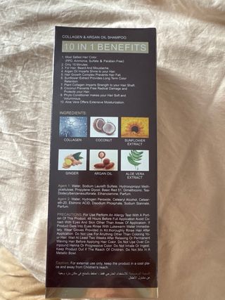 Champú Tinte Disaar Colágeno Argan Oil Borgoña