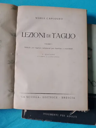 Due libri Lezioni di taglio 1949 Maria Capoduro