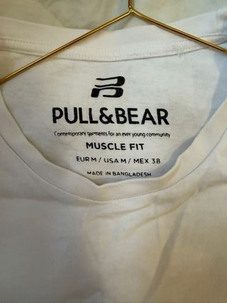 Camisetas Pull&Bear Básicas Blancas Talla L-M-S
