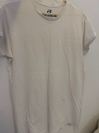 Camisetas Pull&Bear Básicas Blancas Talla L-M-S