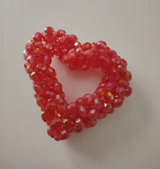 Portachiavi Cuore 3d Rosso Brillante