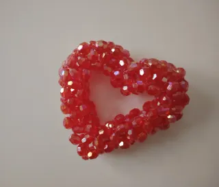 Portachiavi Cuore 3d Rosso Brillante