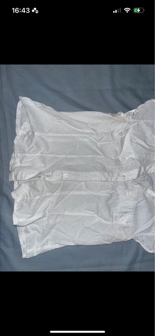 Camisa blanca entallada manga corta