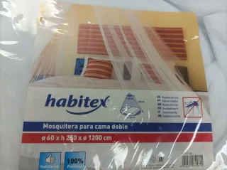 Mosquitera para cama doble Habitex color blanco