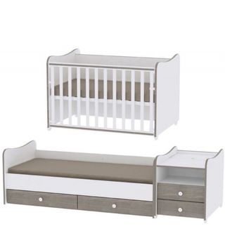Cuna convertible con cambiador y cajon negociable