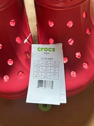 Crocs Baya Rojo Zuecos