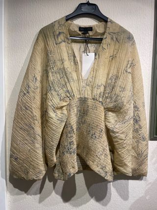 Blusa Zara Estilo Japonés Talla M