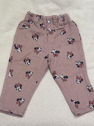 Pantalón niña H&M estampado Minnie Disney, talla80