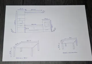 Mueble de salón completo y mesas a juego