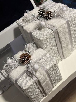 Adornos Navideños Blancos (2 unidades)