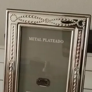 Marco de fotos 9x13cm Metal Plateado