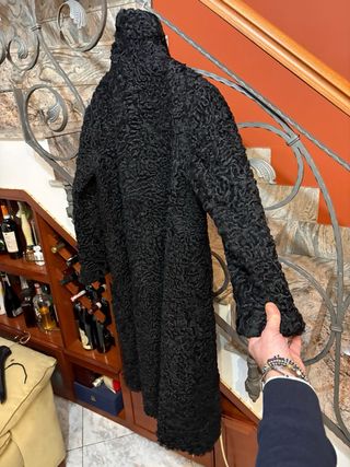 Cappotto donna Astrakan in lana di agnello vintage