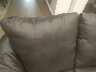 Sofá 2 plazas piel marrón