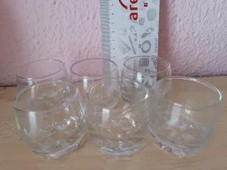 Juego de 6 vasos de cristal