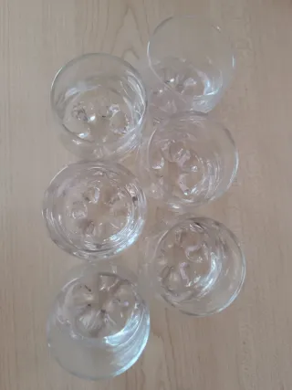 Juego de 6 vasos de cristal
