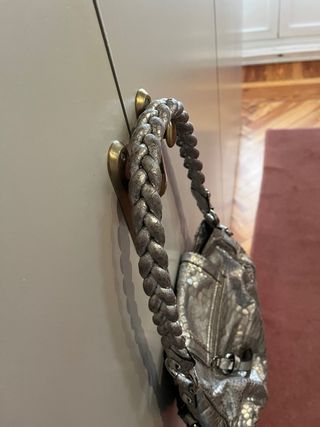 Bolso Guess Plateado Piel