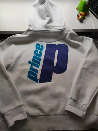 Sudadera Prince blanca con logo