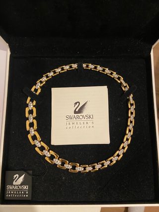 Collar Swarovski Dorado y Plateado