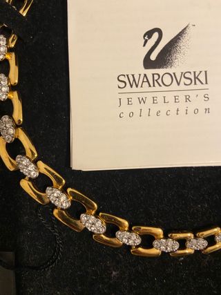 Collar Swarovski Dorado y Plateado