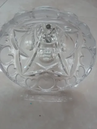 Campana de cena vintage de cristal