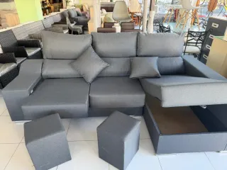 Sofá Chaiselongue Gris Tela