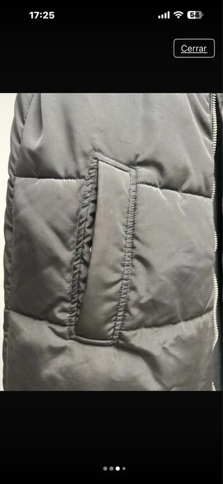 Chaleco largo acolchado negro