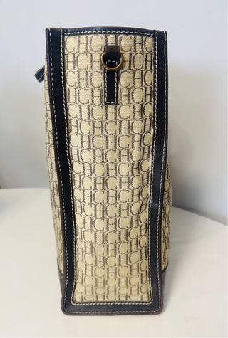 Bolso Carolina Herrera CH BeigeMarrón clasico Tote