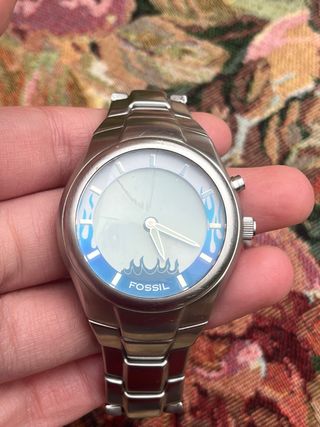 Fossil Big Tic JR-8222 Flames Blue Dial