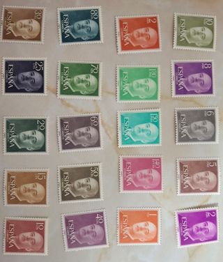 20 Sellos España 1955 Franco