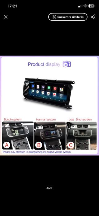 Pantalla 10.25 Land Rover Evoque 2012-2018