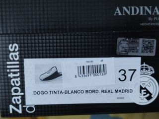 Zapatillas de estar por casa Real Madrid,número 37