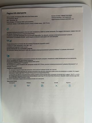 Stampante HP DeskJet 2620 scanner + cartucce piene