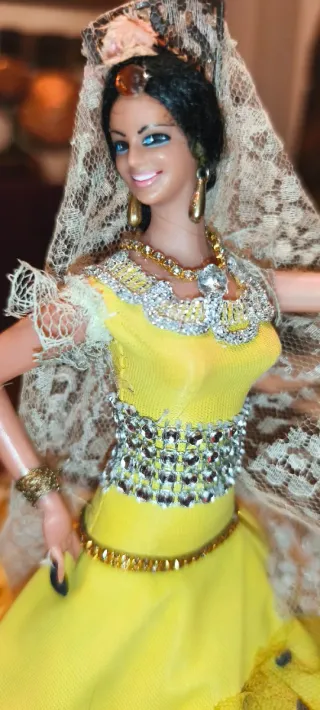 Bambola ballerina di flamenco vintage spagnola