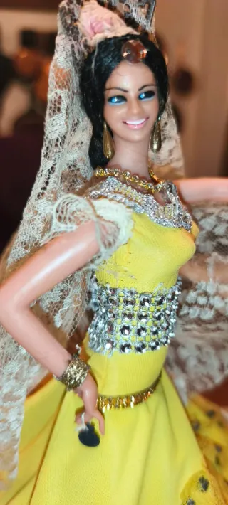 Bambola ballerina di flamenco vintage spagnola