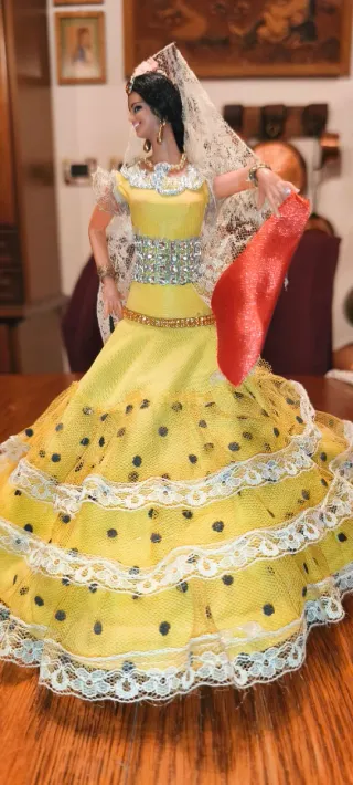 Bambola ballerina di flamenco vintage spagnola