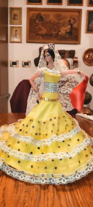 Bambola ballerina di flamenco vintage spagnola