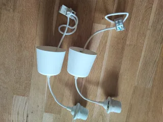 2 Monturas Lámpara Techo Ikea Blancas